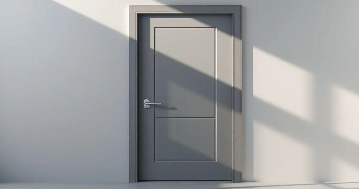 Porta de pvc cinza