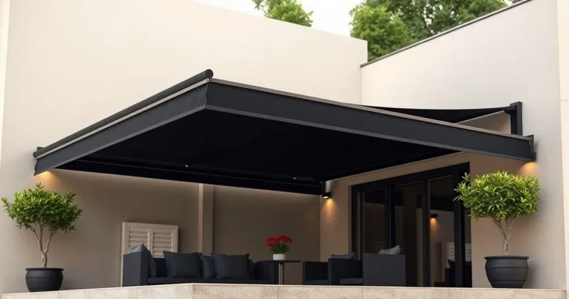 Toldo articulado preto
