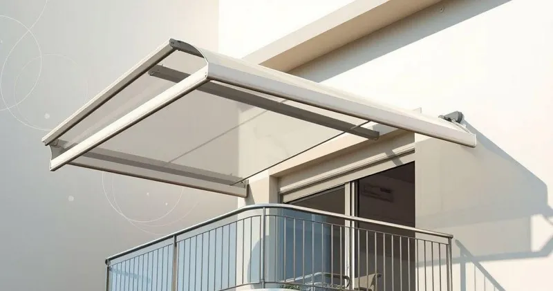 Toldo retrátil de enrolar transparente